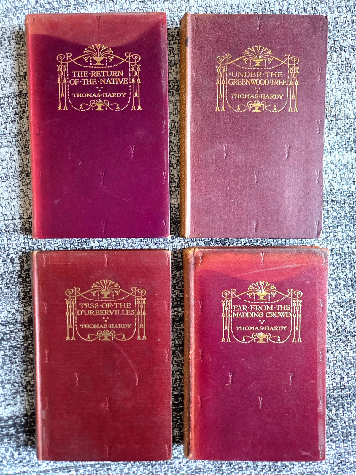 4 x antique THOMAS HARDY books (1907-1914) vintage hardback novels job lot set