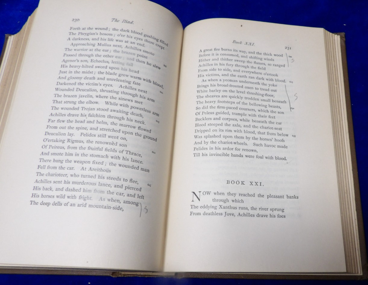 ILIAD OF HOMER translated BY WILLIAM CULLEN BRYANT, Two Vols in One 1898