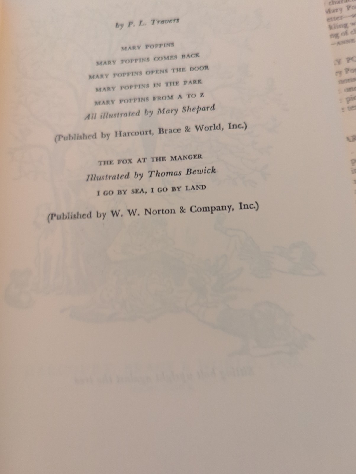 P.L. Travers Mary Poppins In the Park Harcourt 1952 Illustrated Shepard 1st