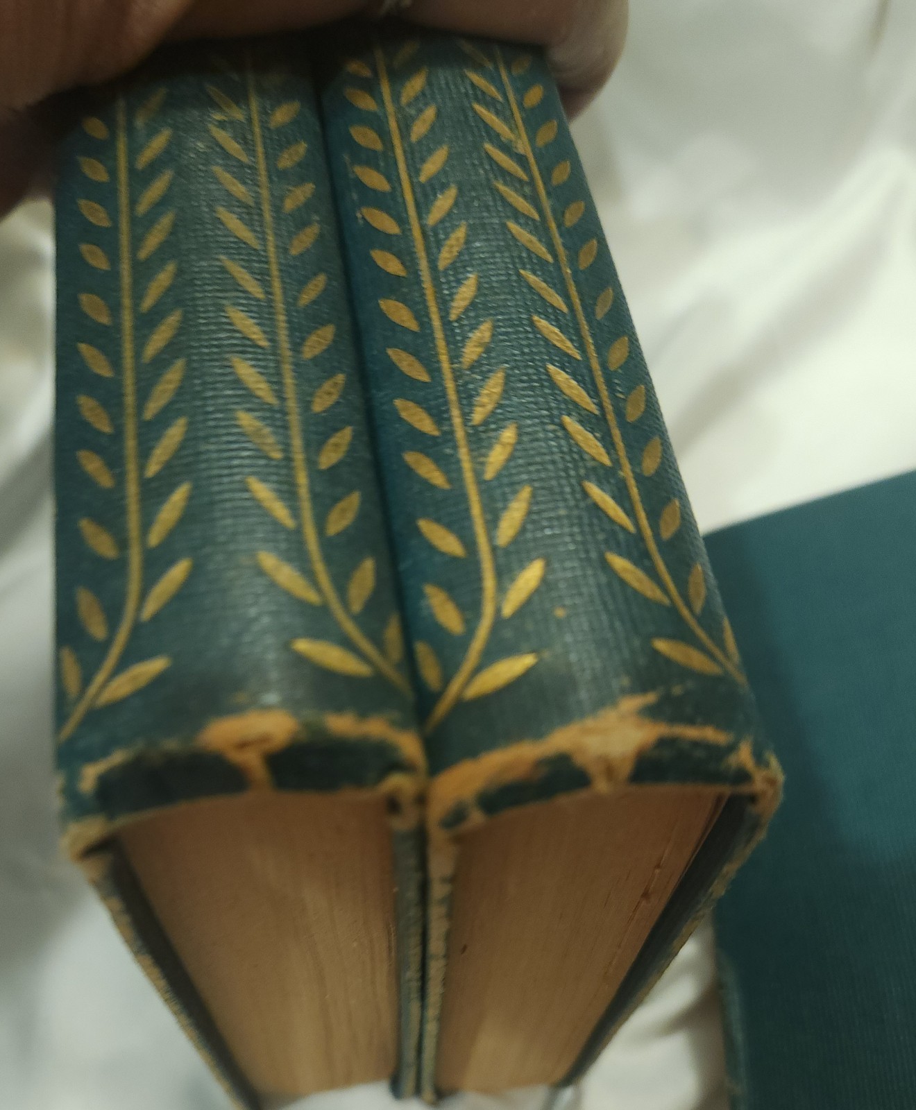 6 Antique Rudyard Kipling Book Set Green Cover Gold Embossed Flags & Drums 1886