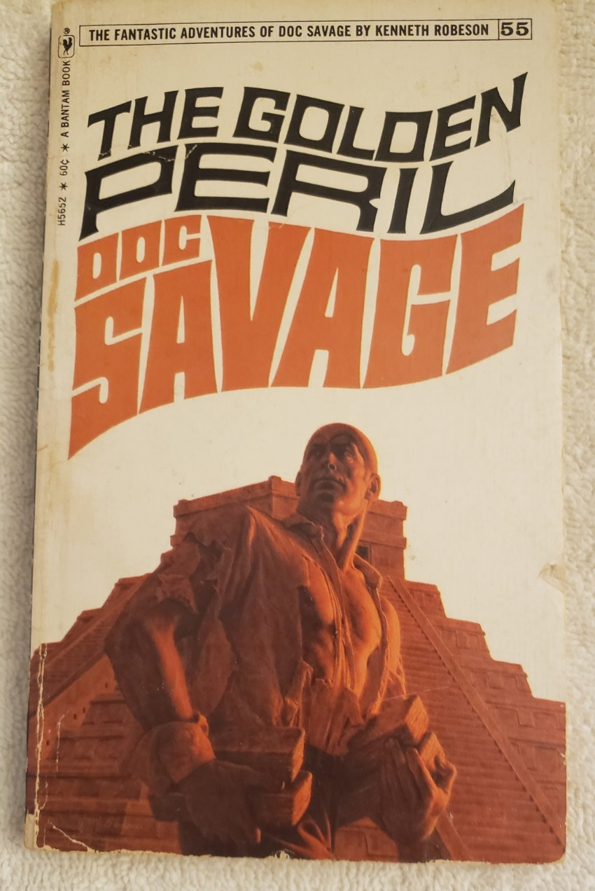 Doc Savage 55 The GOLDEN PERIL Later 1979 printing GOOD READABLE SHAPE