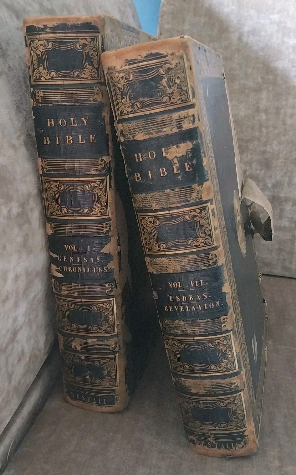 1815 Holy Bible Vols I & III White Cochrane Heath Westall Illustrated KJV