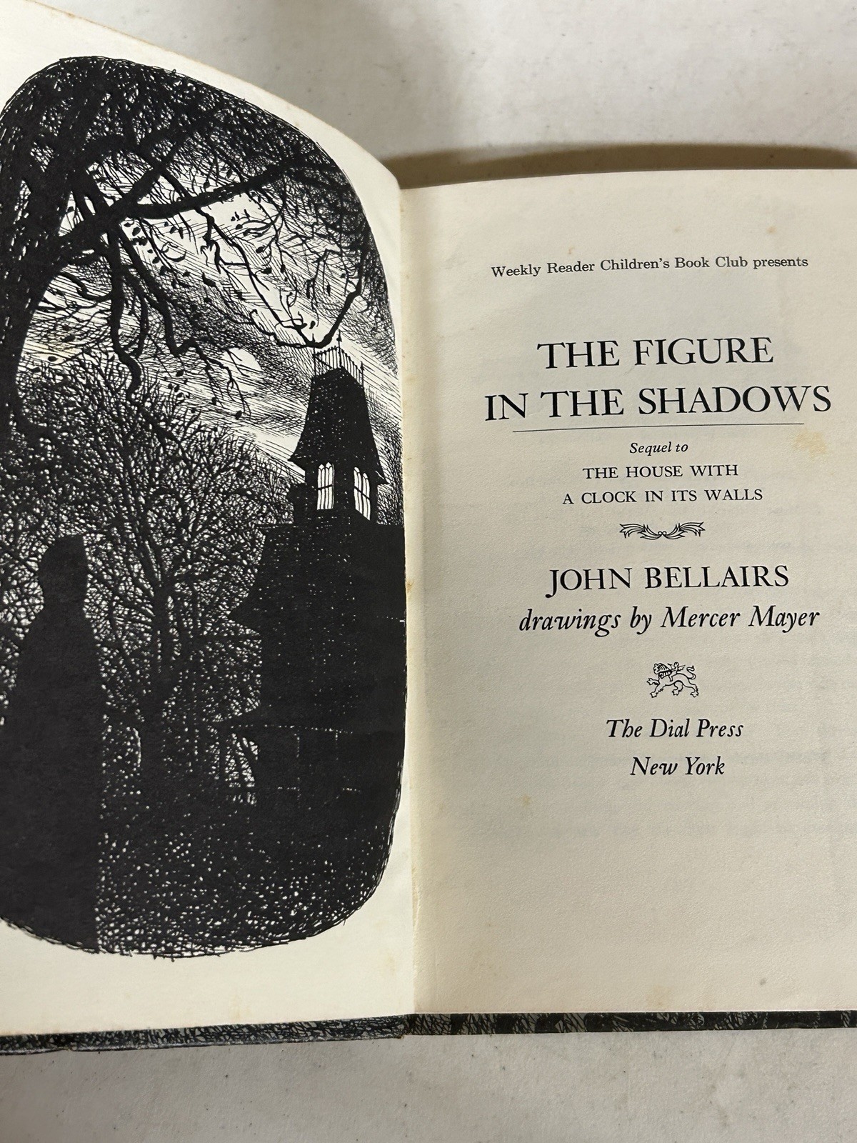 The Figure in the Shadows John Bellairs Mercer Mayer 1975 Weekly Reader HC