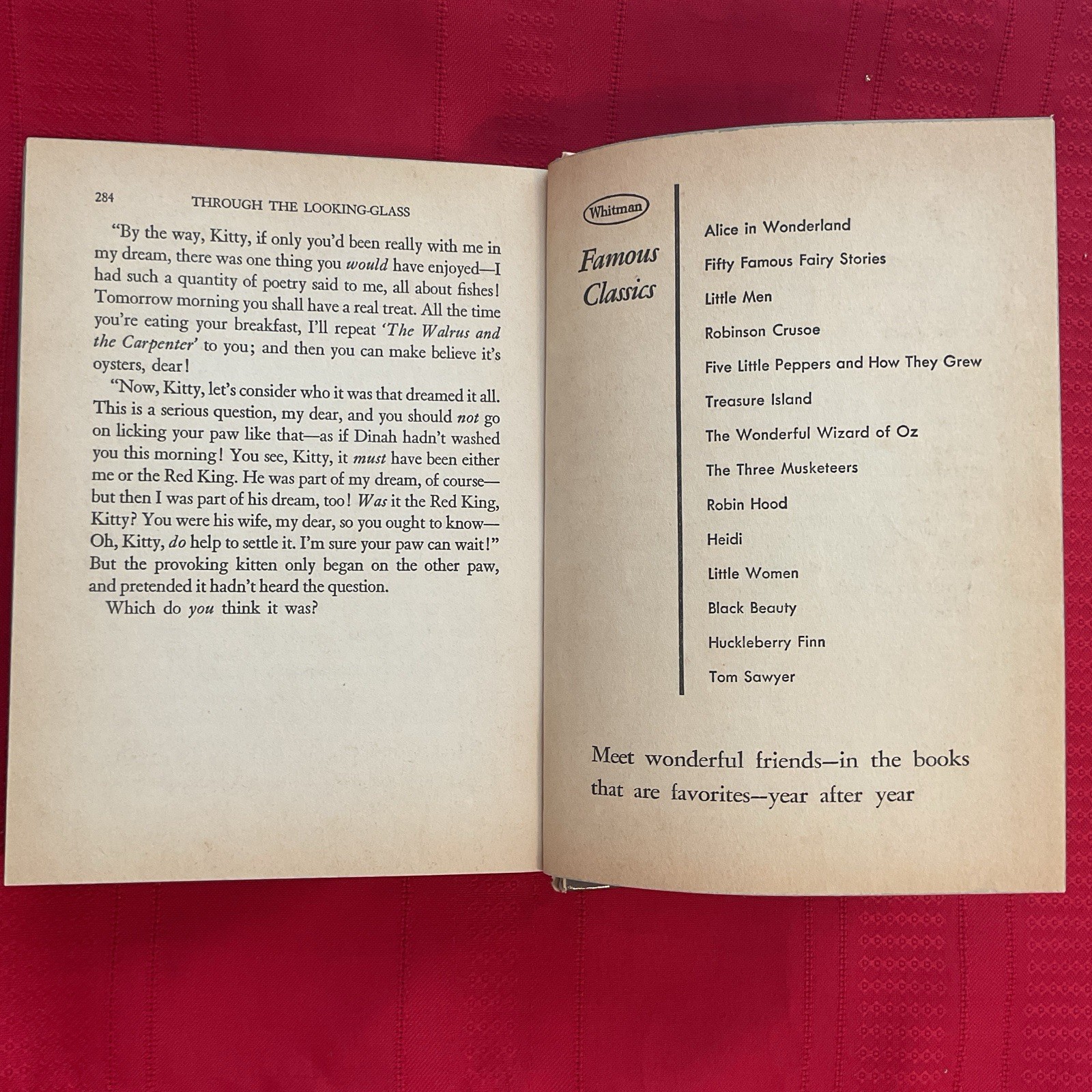 ALICE IN WONDERLAND … Lewis Carroll … Vintage 1955 Illustrated Edition Hardcover