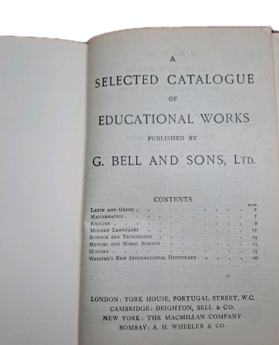 Vintage 1912 Elementary Geometry London G. Bell and Sons Book Hardcover