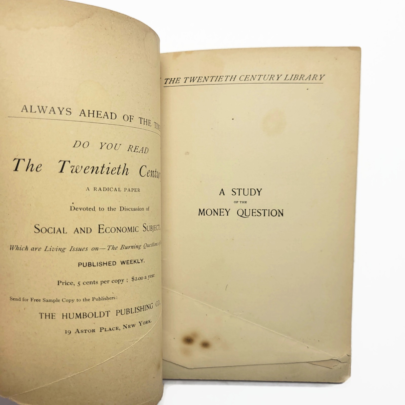 Vintage 1894 A Study of The Money Question Economics History Book Hugo Bilgram