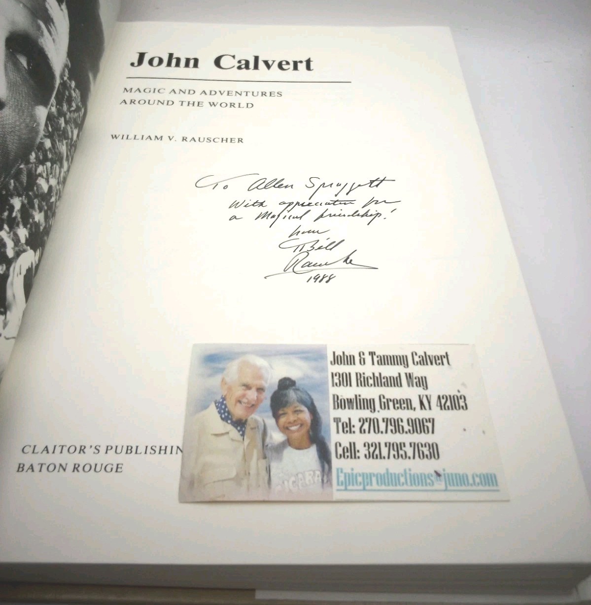 John Calvert Magic Adventures Around The World William Rauscher Signed Limited