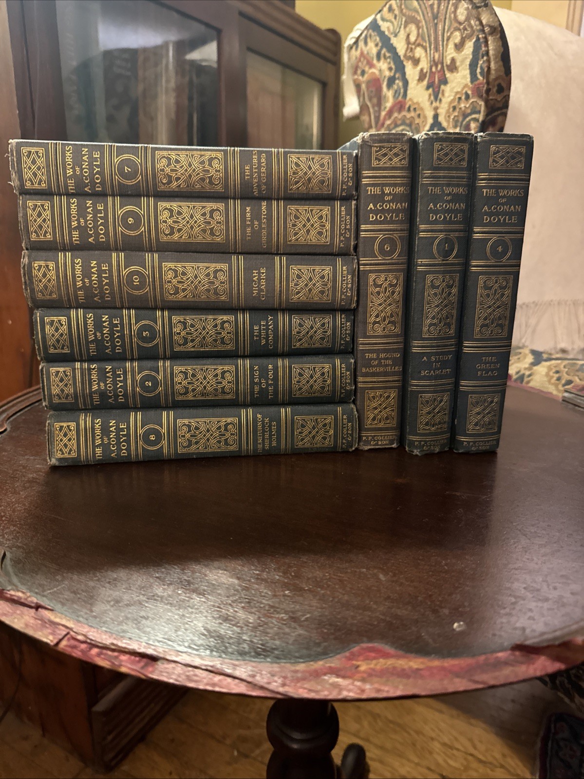 Conan Doyle Works P.F. Collier 1902 9-Vol Set Sherlock Holmes VG Antique