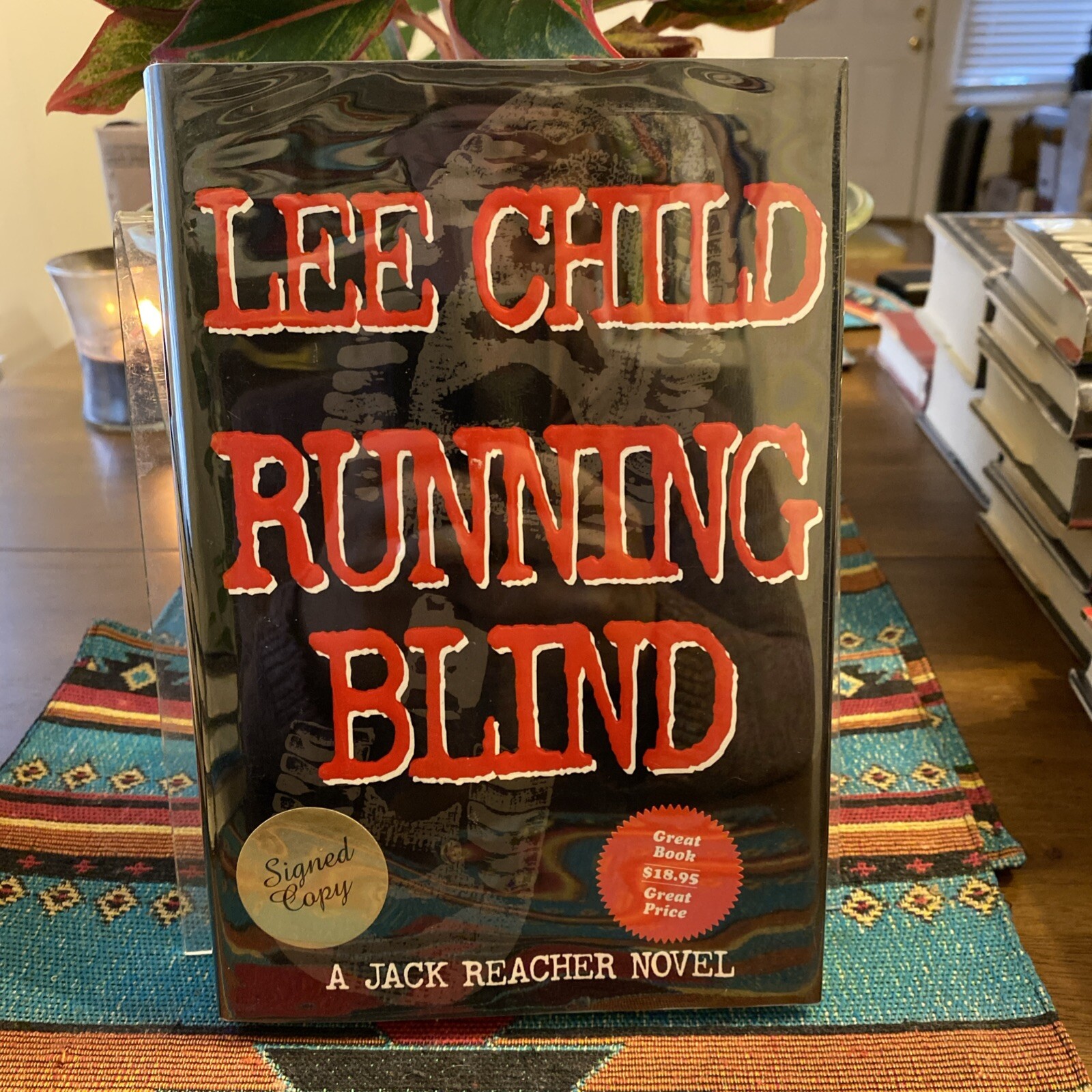 SIGNED Lee Child / Running Blind 1st Edition First Printing HC DJ