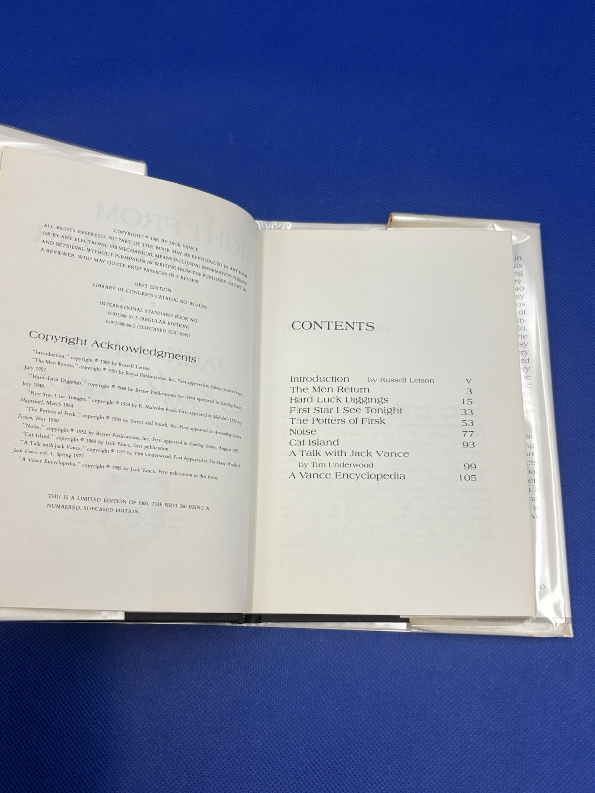 AUTHOR SIGNED Light From A Lone Star by Jack Vance HC in Mylar, LE 1000 Copies