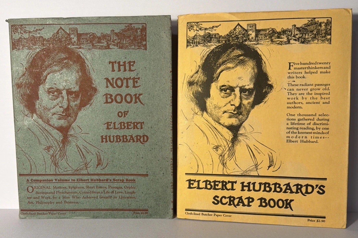 Elbert Hubbard Roycrofters Scrap Book Note Book 1923 1927 2 Book Lot