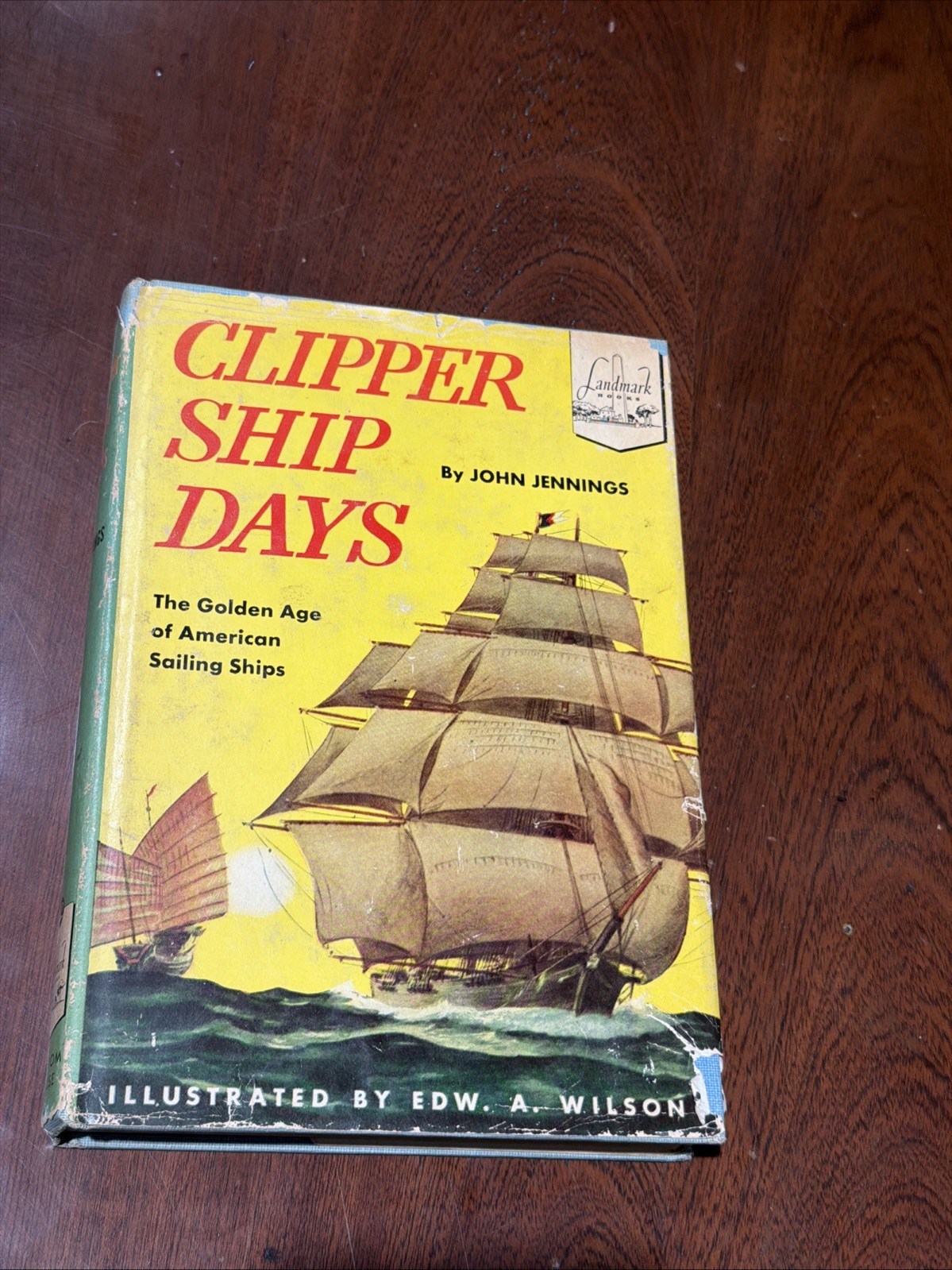 Landmark Book 1952 Clipper Ship Days By John Jennings HCDJ