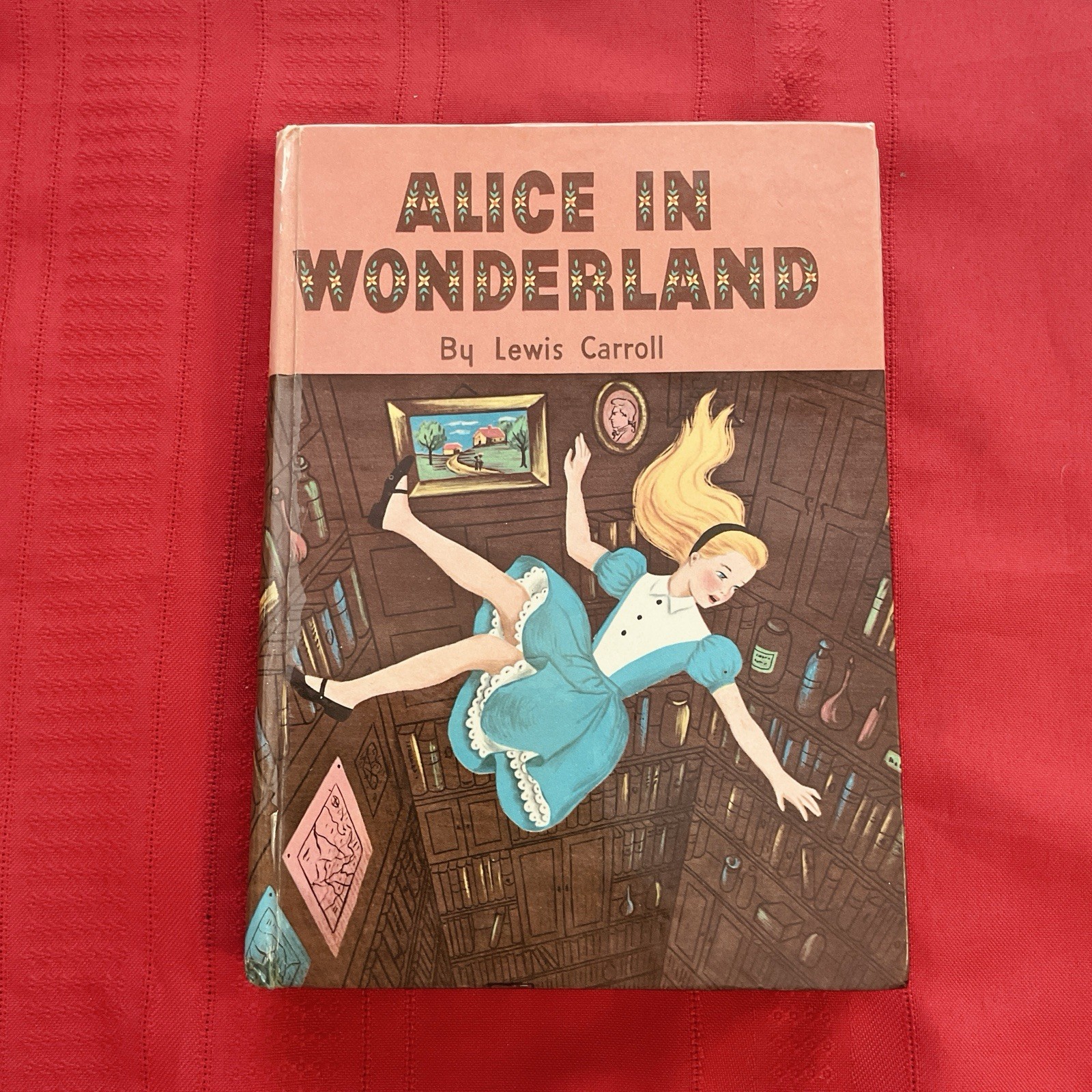 ALICE IN WONDERLAND … Lewis Carroll … Vintage 1955 Illustrated Edition Hardcover