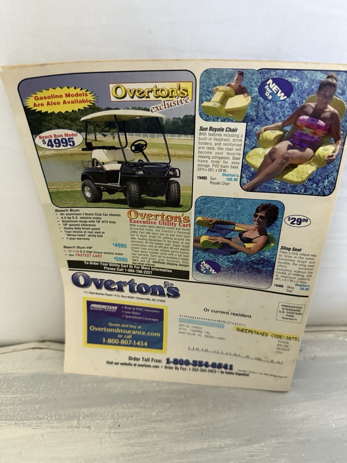 Overton’s 2003 Boating Accessories Catalog On The Water Boating Supplies