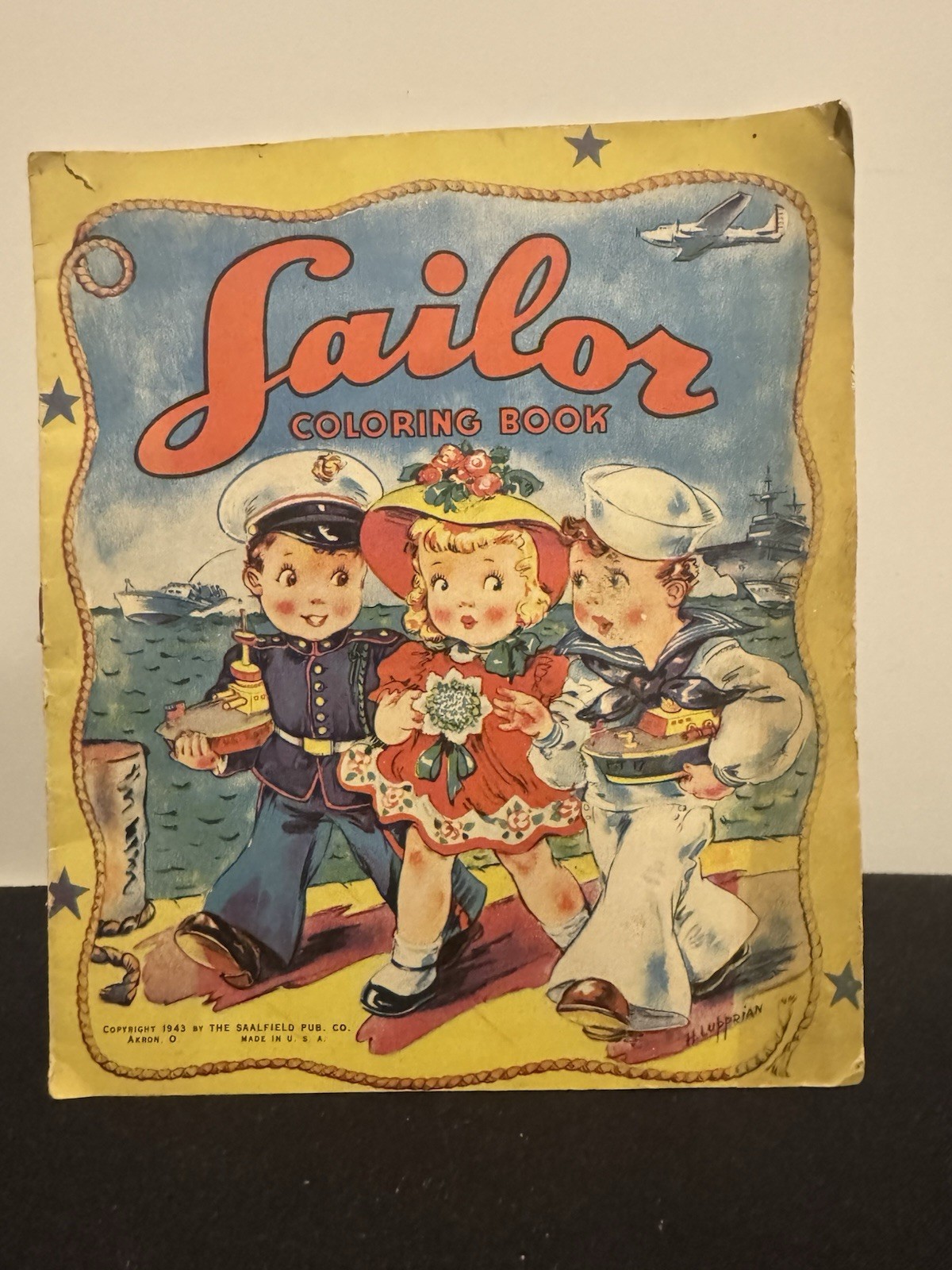 The Saalfield Pub. Co. Sailor Children’s Coloring Book Illustrated 1943