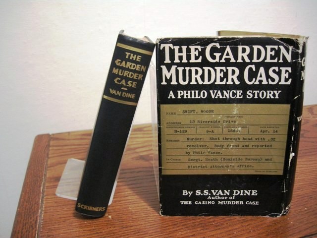 Garden Murder Case S. S. Van Dine First Edition in DJ 1935 Philo Vance Mystery