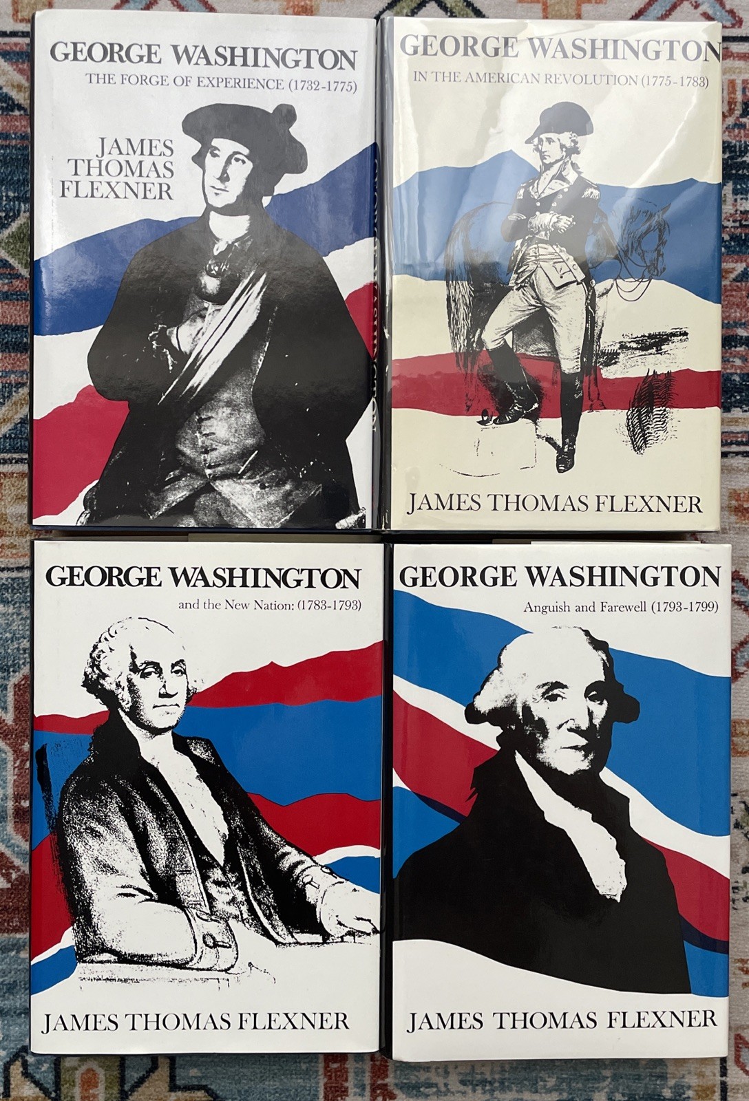 GEORGE WASHINGTON James Thomas Flexner HC Little Brown COMPLETE SET 4 Volumes