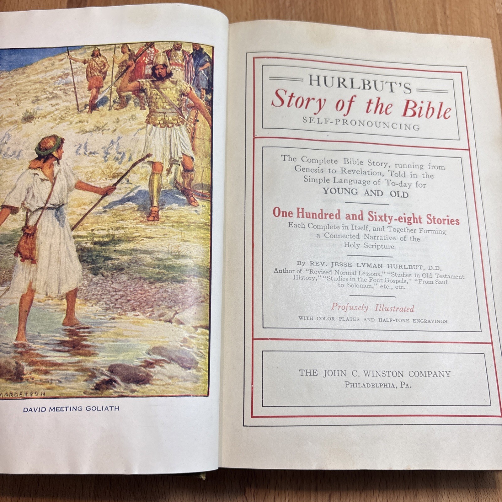 Hurlbut’s Story of the Bible 1904 John C. Winston Illustrated + color plates