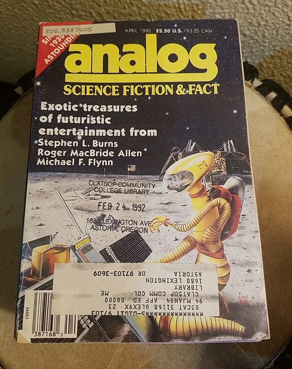 1992 Analog Science Fiction Digests Complete Year. Acceptable Ex-library Readers