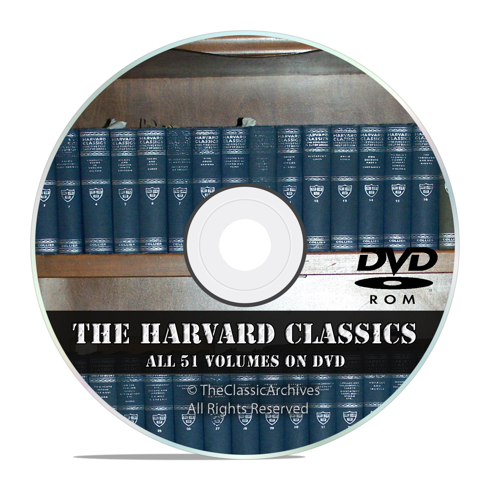 The Harvard Classics, All 51 Volumes, in PDF + DVJU, Vintage Novels on DVD V42