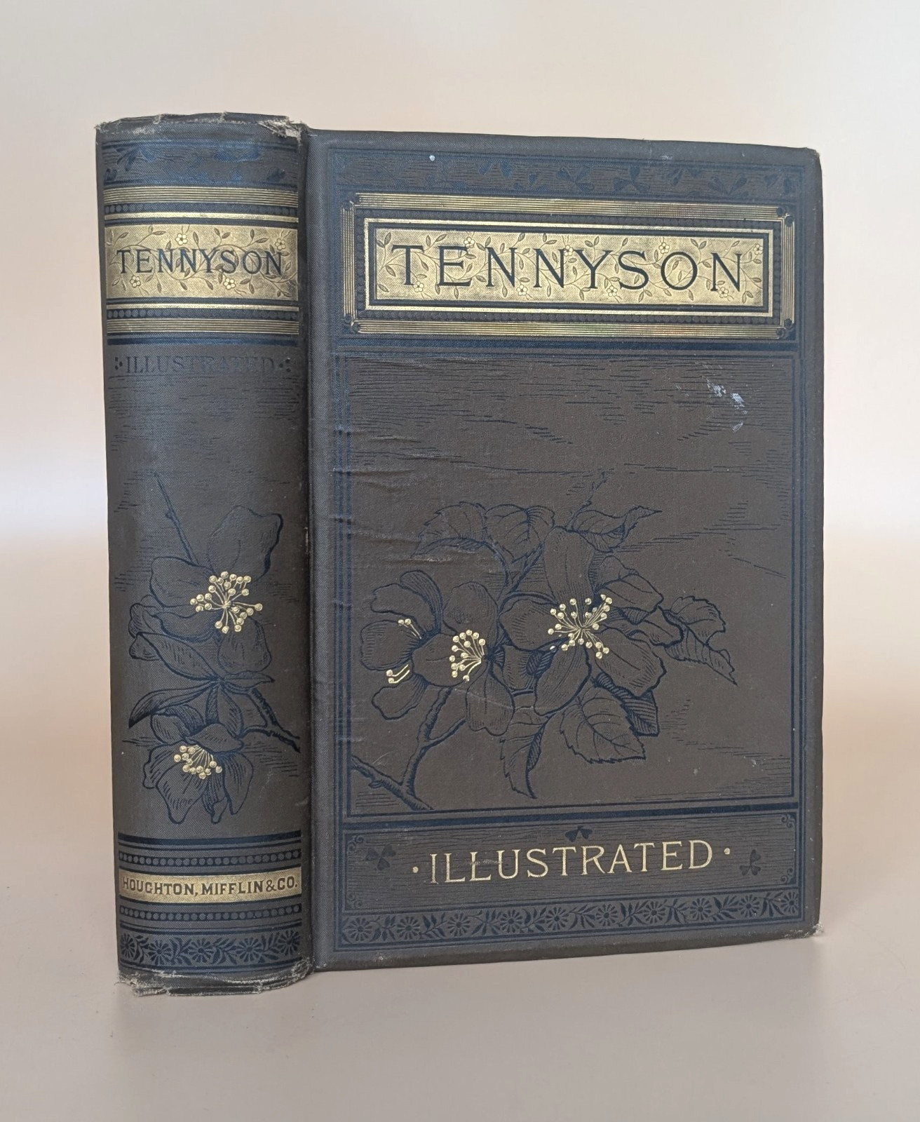 Antique Alfred Lord Tennyson Complete Poetical Works c1889 Illustrated