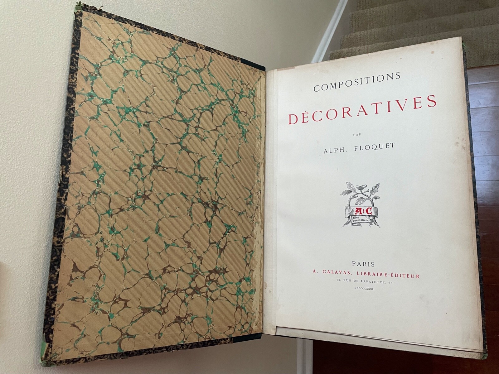 COMPOSITIONS DECORATIVES Alph. Floquet – HB 1882 36 Plates Edition – In French