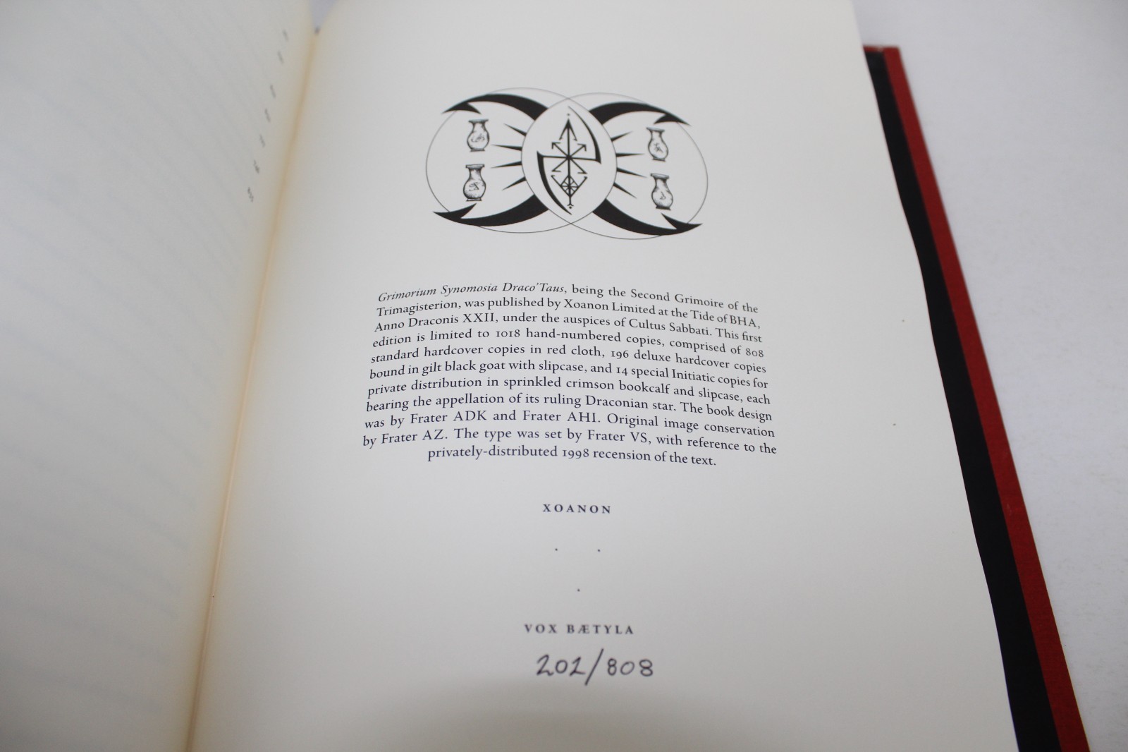 The Dragon-Book of Essex: Grimorium Synomosia Dracotaos – 2014 #d Ltd Ed – LN