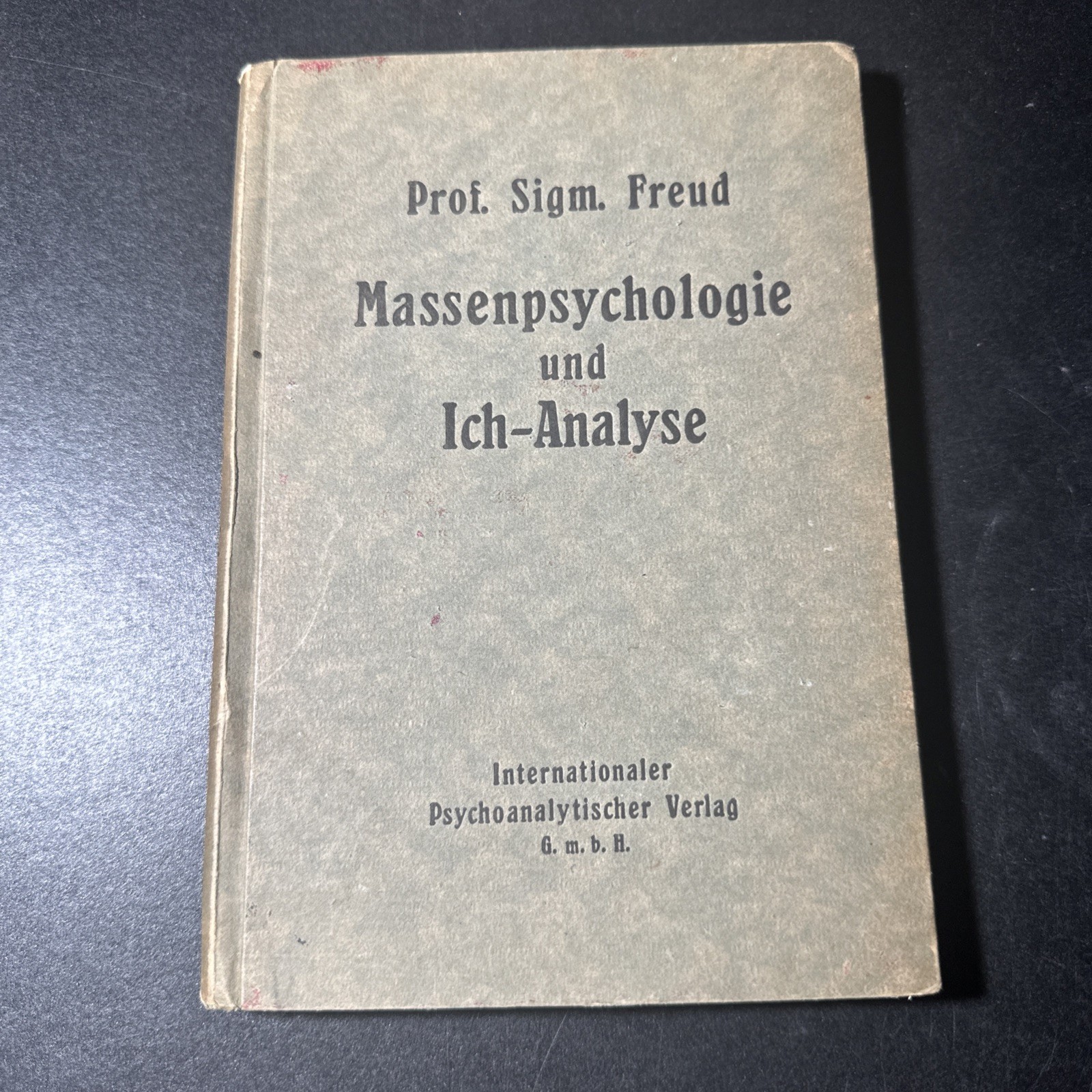 1921 1st ed SIGMUND FREUD Massenpsychologie und Ich-Analyse B3066
