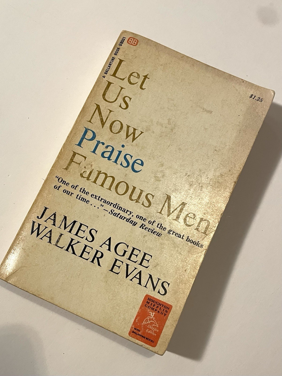 Let Us Now Praise Famous Men Walker Evans, James Agee Soft back 1960
