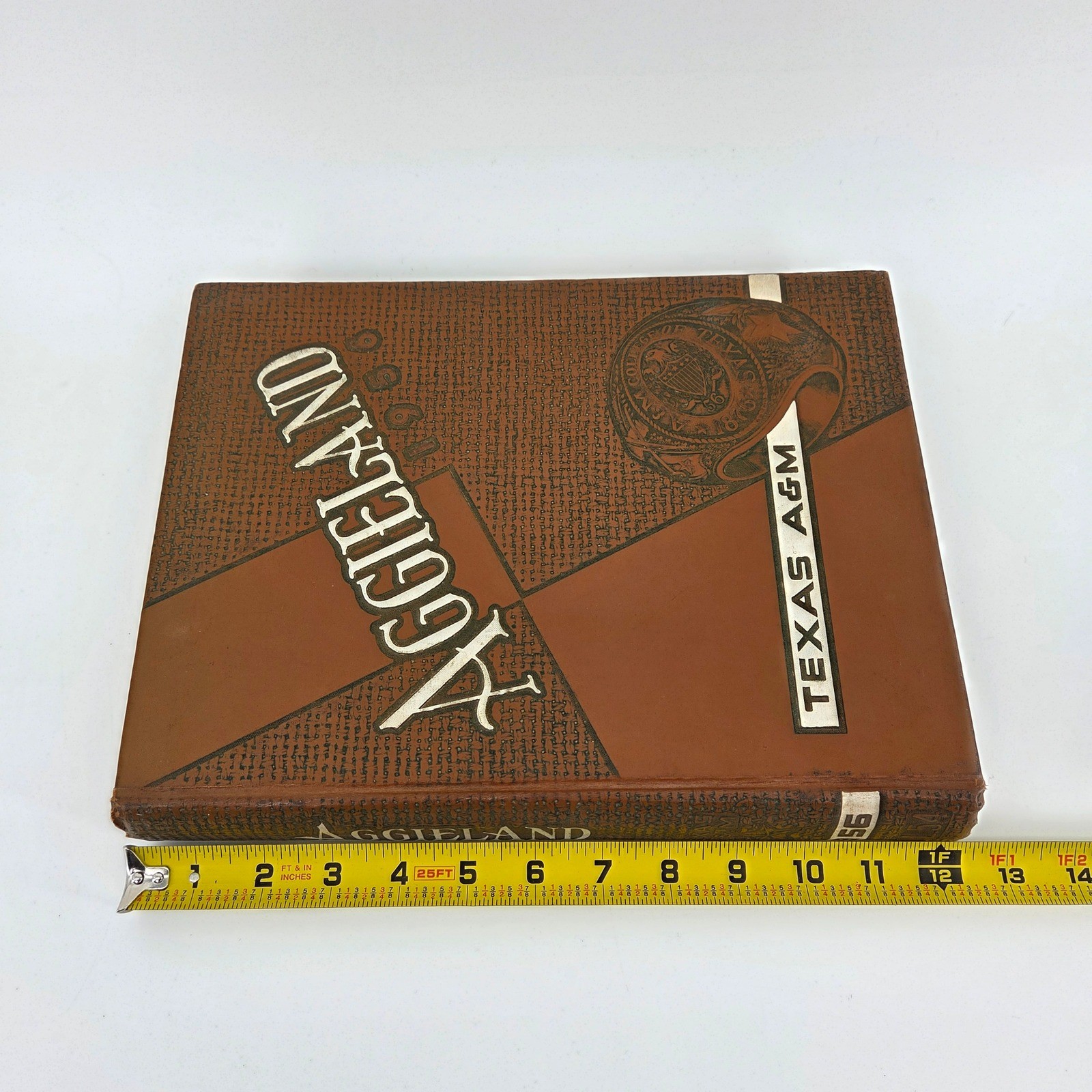 Aggieland Aggies 1956 Vintage Texas A&M University College Yearbook Table Decor