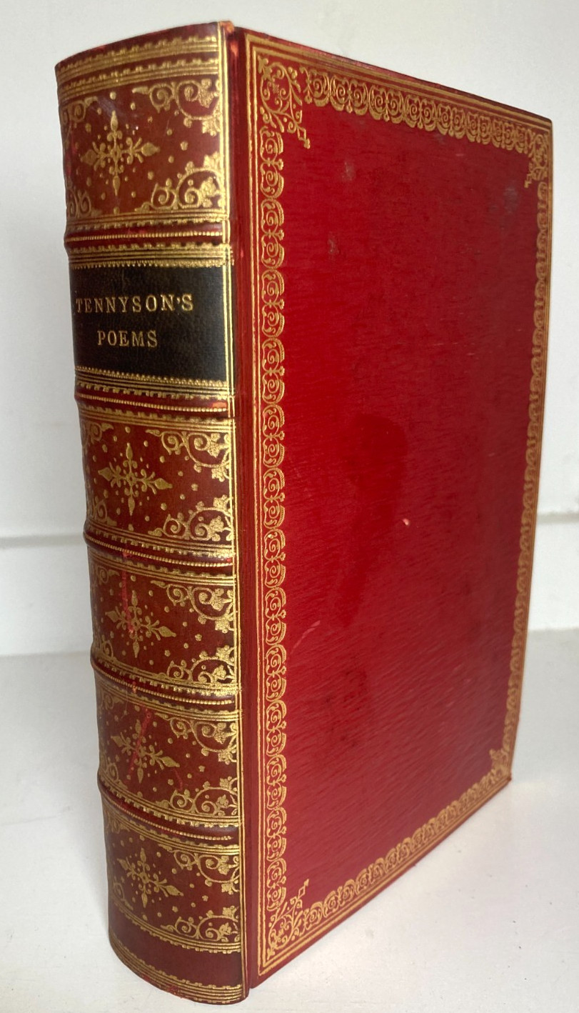 1921 Tennyson Poems Riviere & Son Full Red Morocco Leather Fine Binding