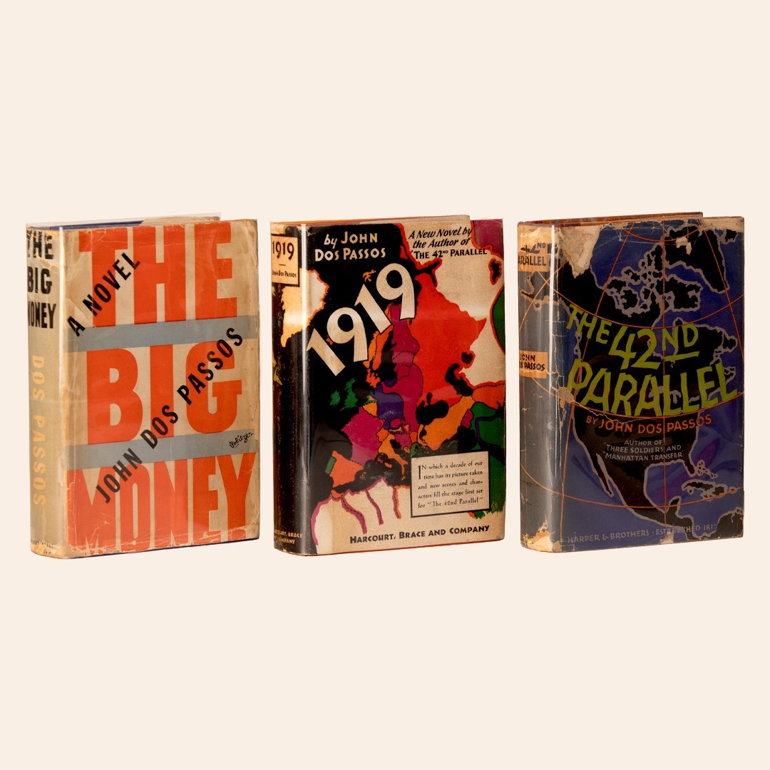 USA Trilogy (1919, 42nd Parallel, Big Money), Dos Passos, 1930 – First Edition