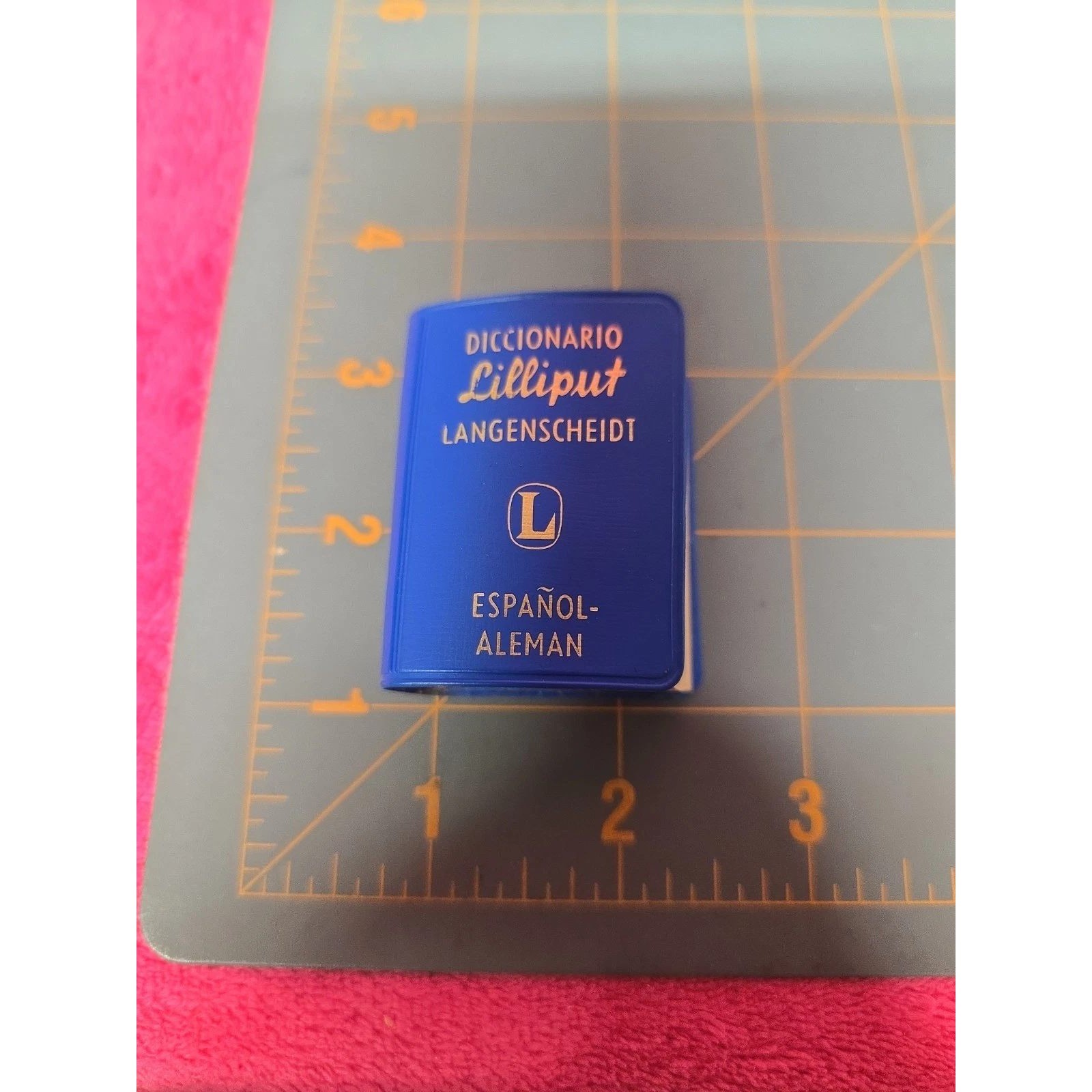 Langenscheidt Lilliput Miniature Dictionary Spanish German Blue Vintage 218