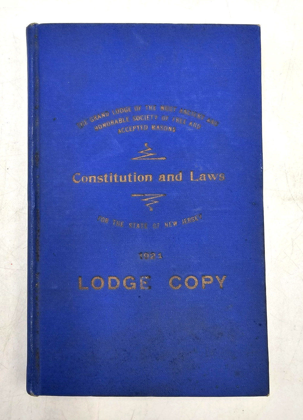 Free Masons Constitution and Laws State of New Jersey 1924 & 1931 2 Books