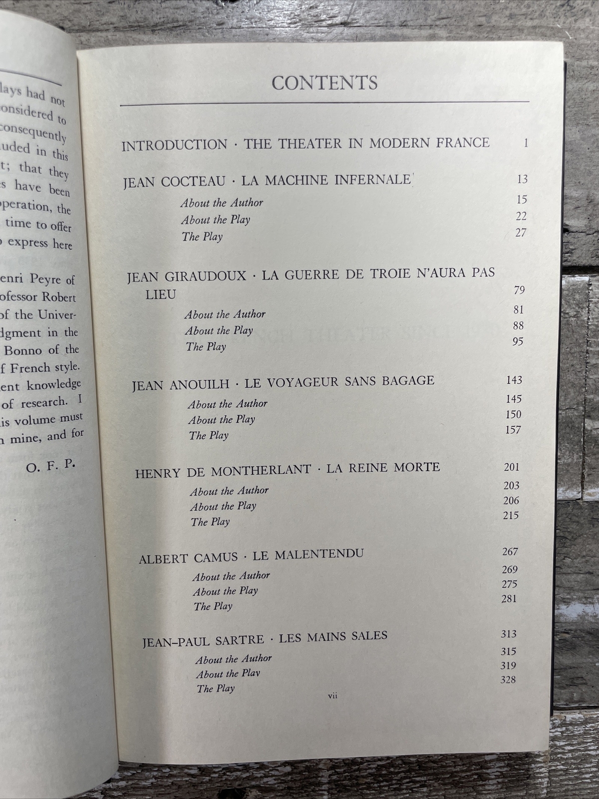 1954 Antique Performing Arts Book “The French Theater Since 1930”
