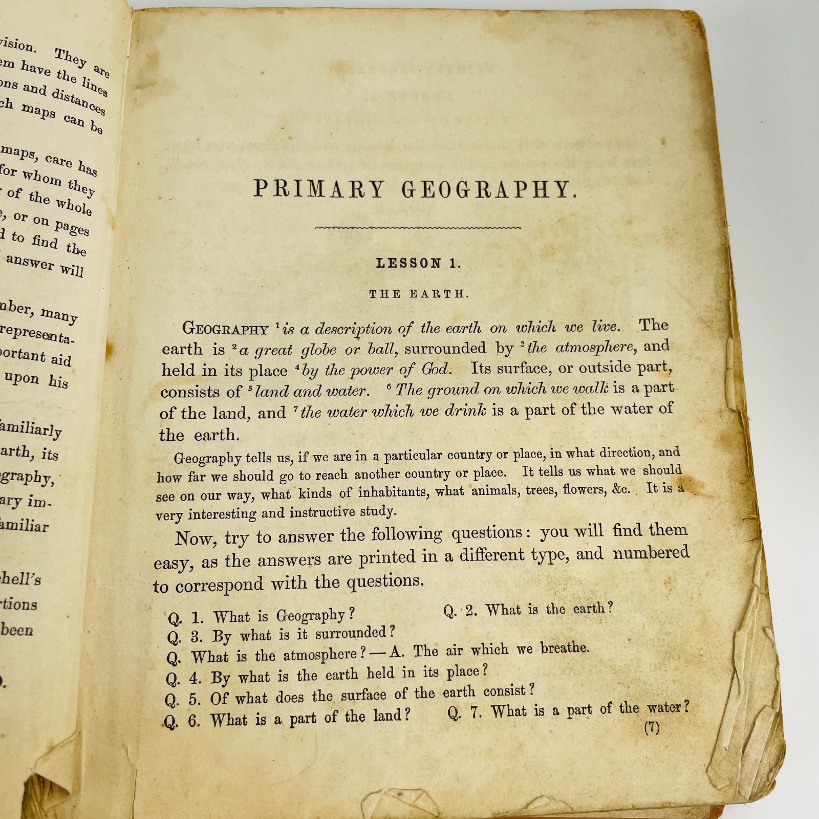 2 Antique Textbooks Mitchell’s Geography 1845 Physical Geo Brocklesby 1874 Maps