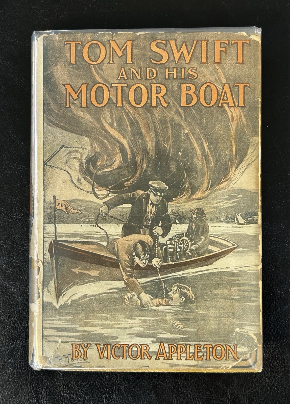 TOM SWIFT and his MOTORBOAT, Rare Duo-Tone Dust Jacket, Victor Appleton