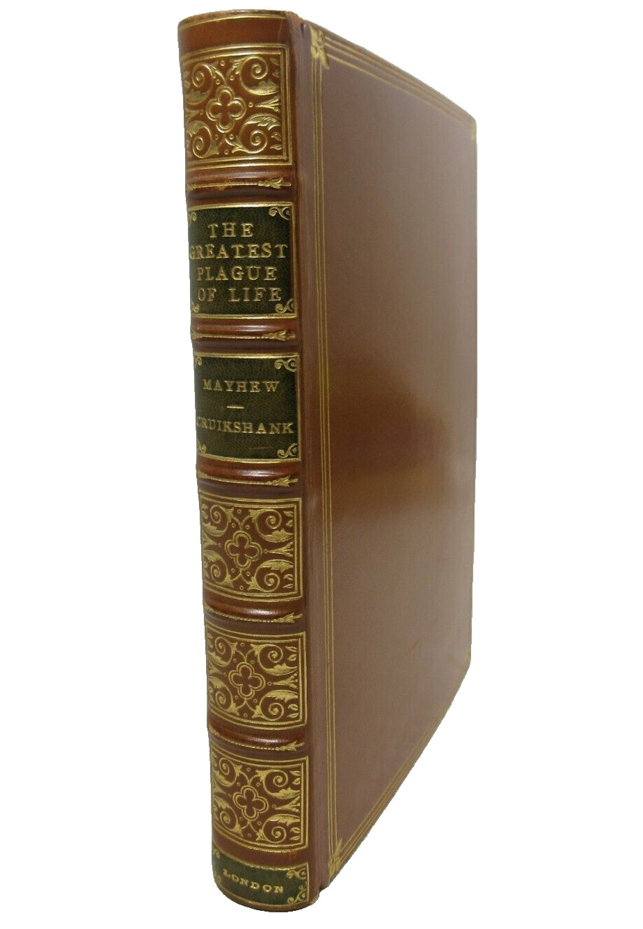 1st ED 1847 “The Greatest Plague of Life” Mayhew 12 Cruikshank Plates LEATHER