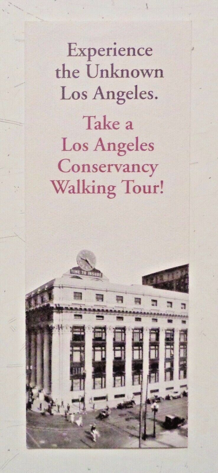 LOS ANGELES Conservancy – Historic ARCHITECTURE Walking Tours Brochure 1980s