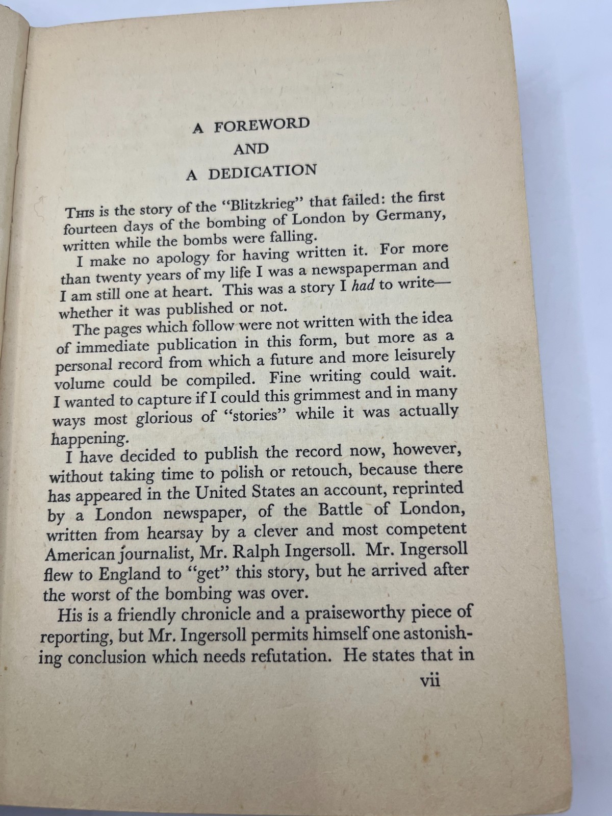 HELL CAME TO LONDON ~ Reportage of the Blitz during 14 days ~ Basil Woon, 1941