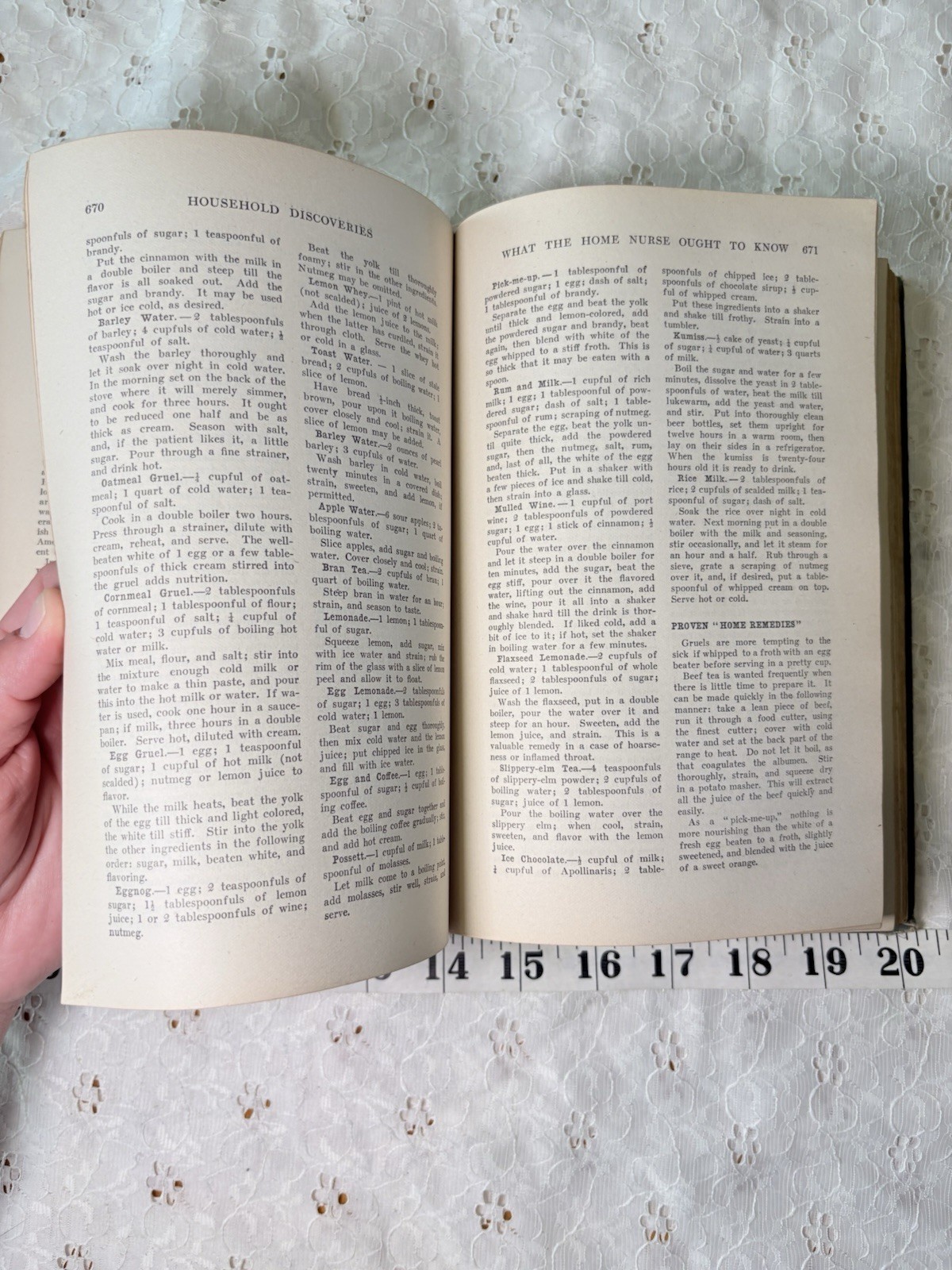 Vintage Encyclopedia Household Discoveries and Mrs. Curtis’s Cook Book 1909