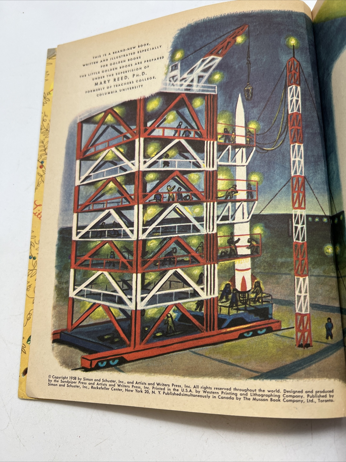 Antique 1958 EXPLORING SPACE “A” 1st Edition Little Golden Book Rose Wyler #342
