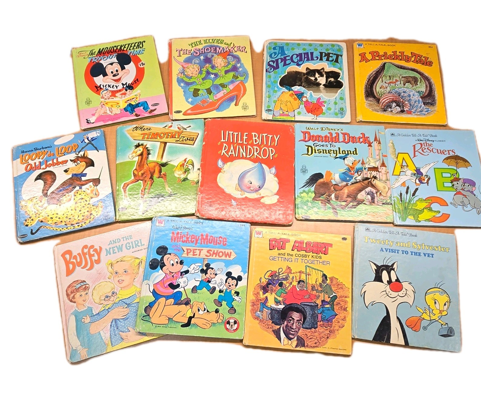 Tell-A-Tale Vintage Hard Cover Books – Lot of 13 Various Titles