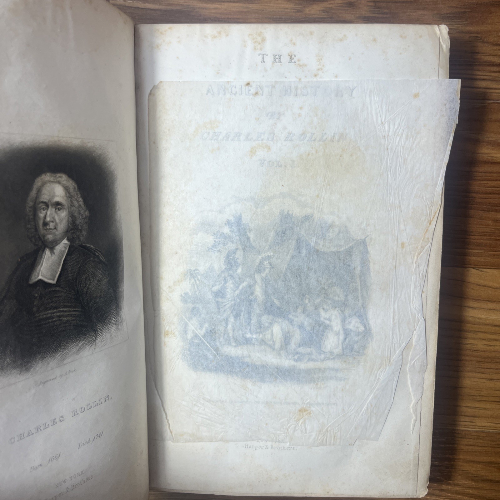 Ancient History by Charles Rollins Volume 1 New York 1848 Ships Fast