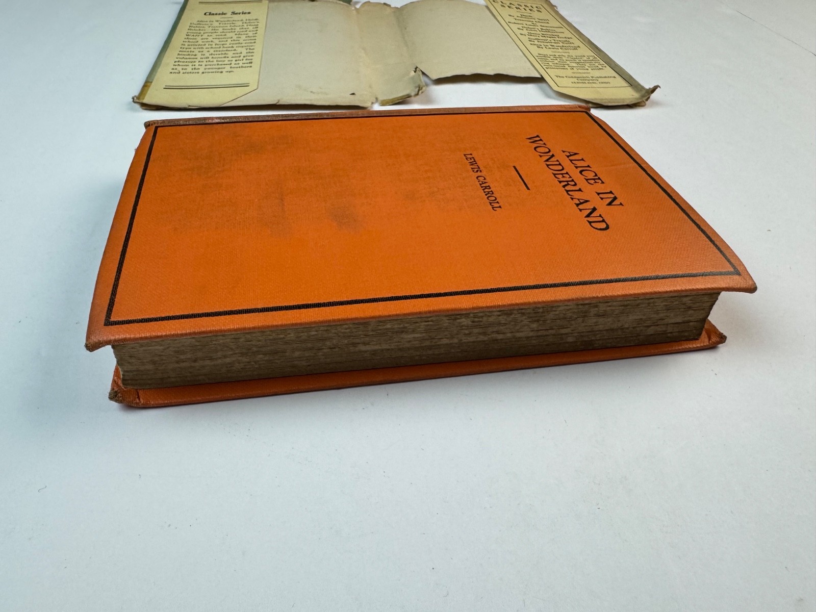 Antique 1930s 1940s ALICE IN WONDERLAND Book By Lewis Carroll DJ Goldsmith Co.