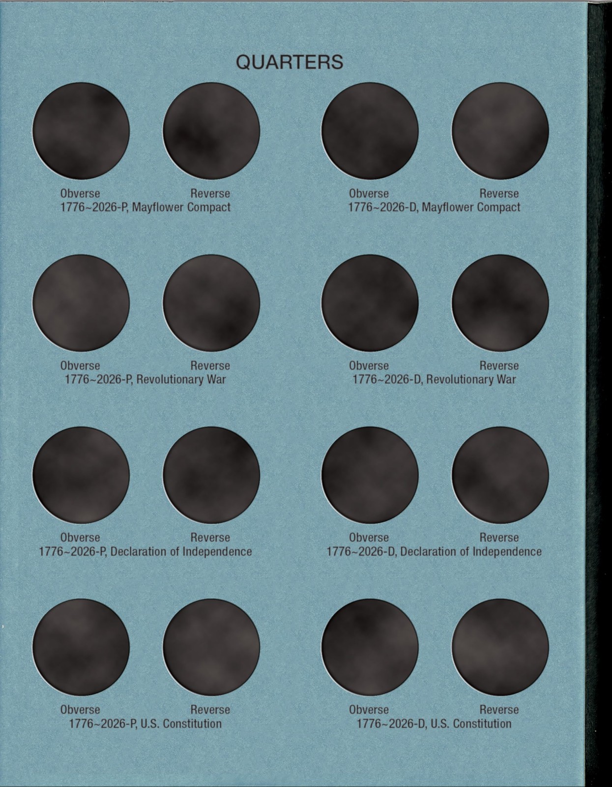 Official Whitman® Coin Folder – United States 250th Anniversary Blue