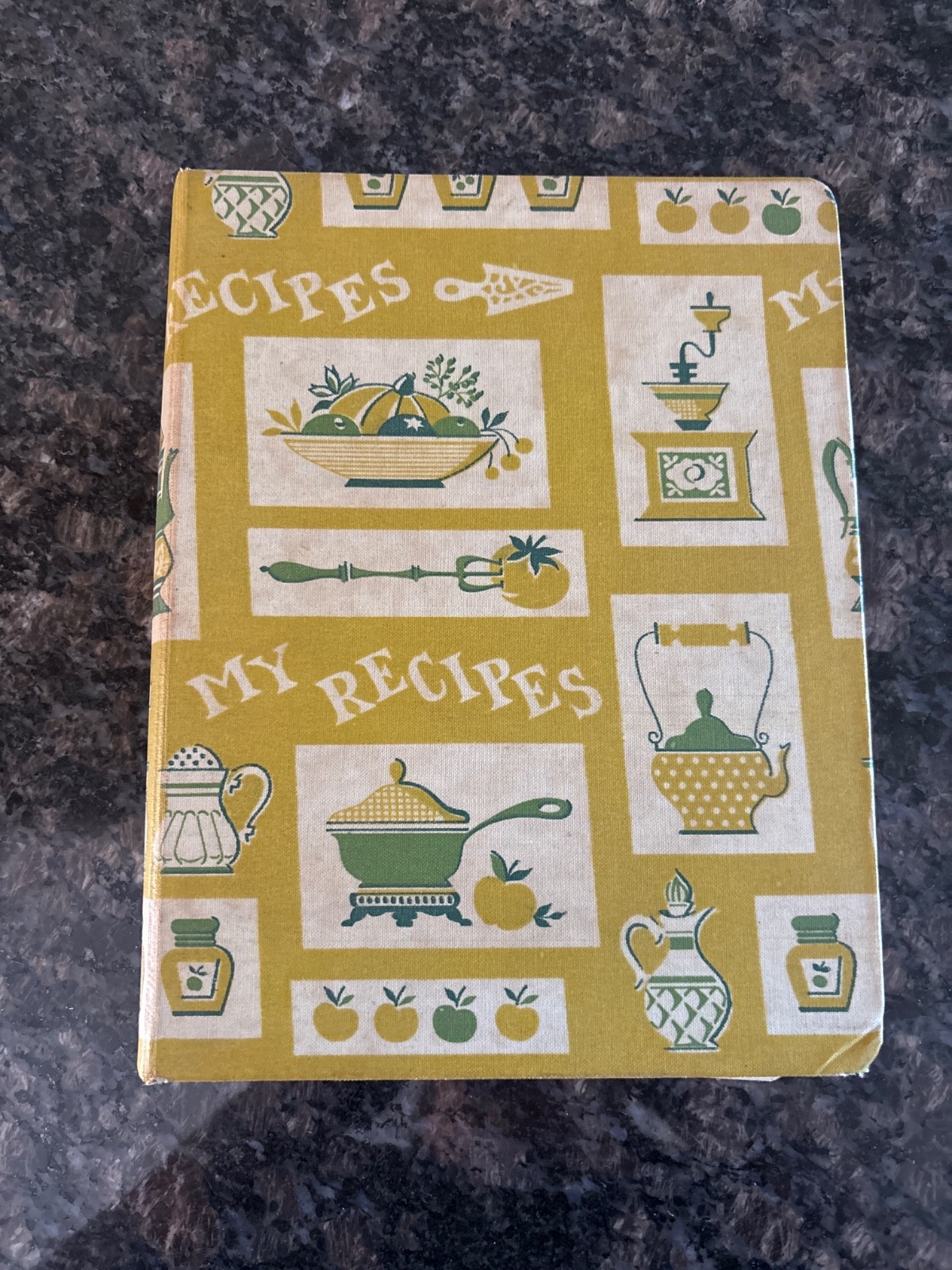 Vintage My Recipe Book Cookbook Handwritten and Clipped Recipes