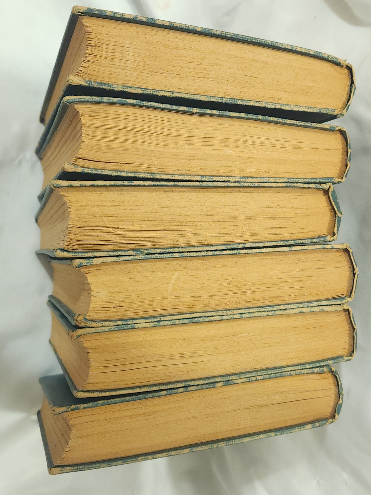 6 Antique Rudyard Kipling Book Set Green Cover Gold Embossed Flags & Drums 1886
