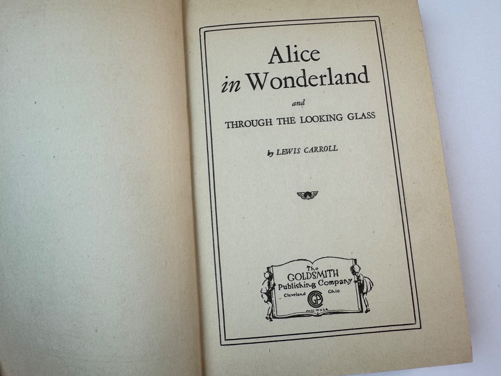 Antique 1930s 1940s ALICE IN WONDERLAND Book By Lewis Carroll DJ Goldsmith Co.