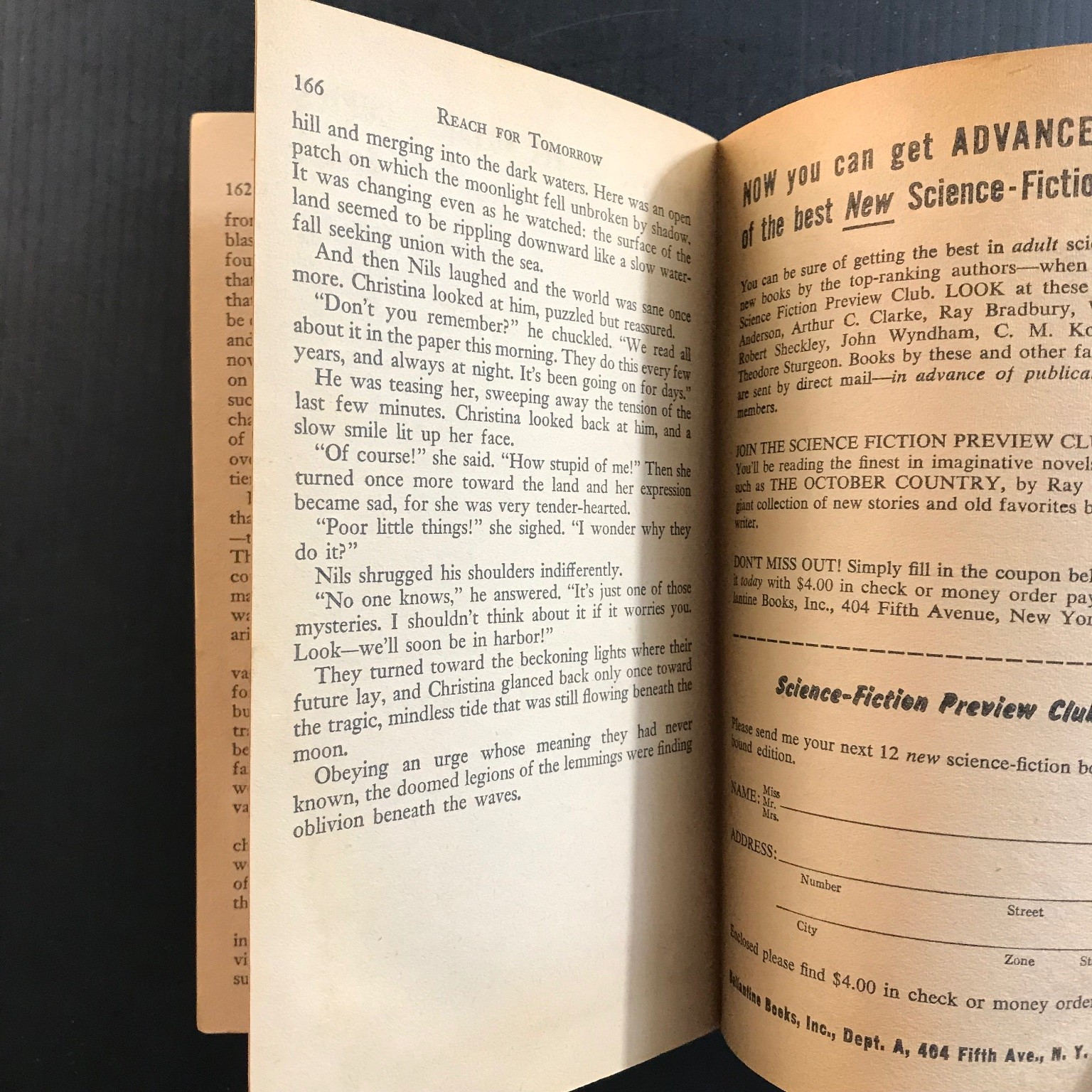 Reach for Tomorrow Arthur C. Clarke 1956 Original Paperback Science Fiction